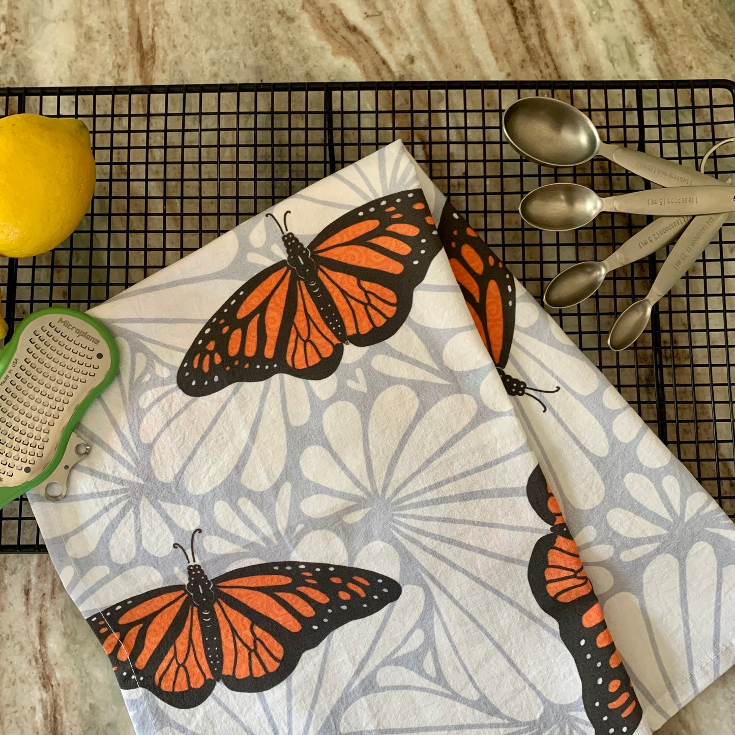 Gift Pack #1 - Butterflies 2024 Illustrated Desk Calendar + Monarch Tea Towel