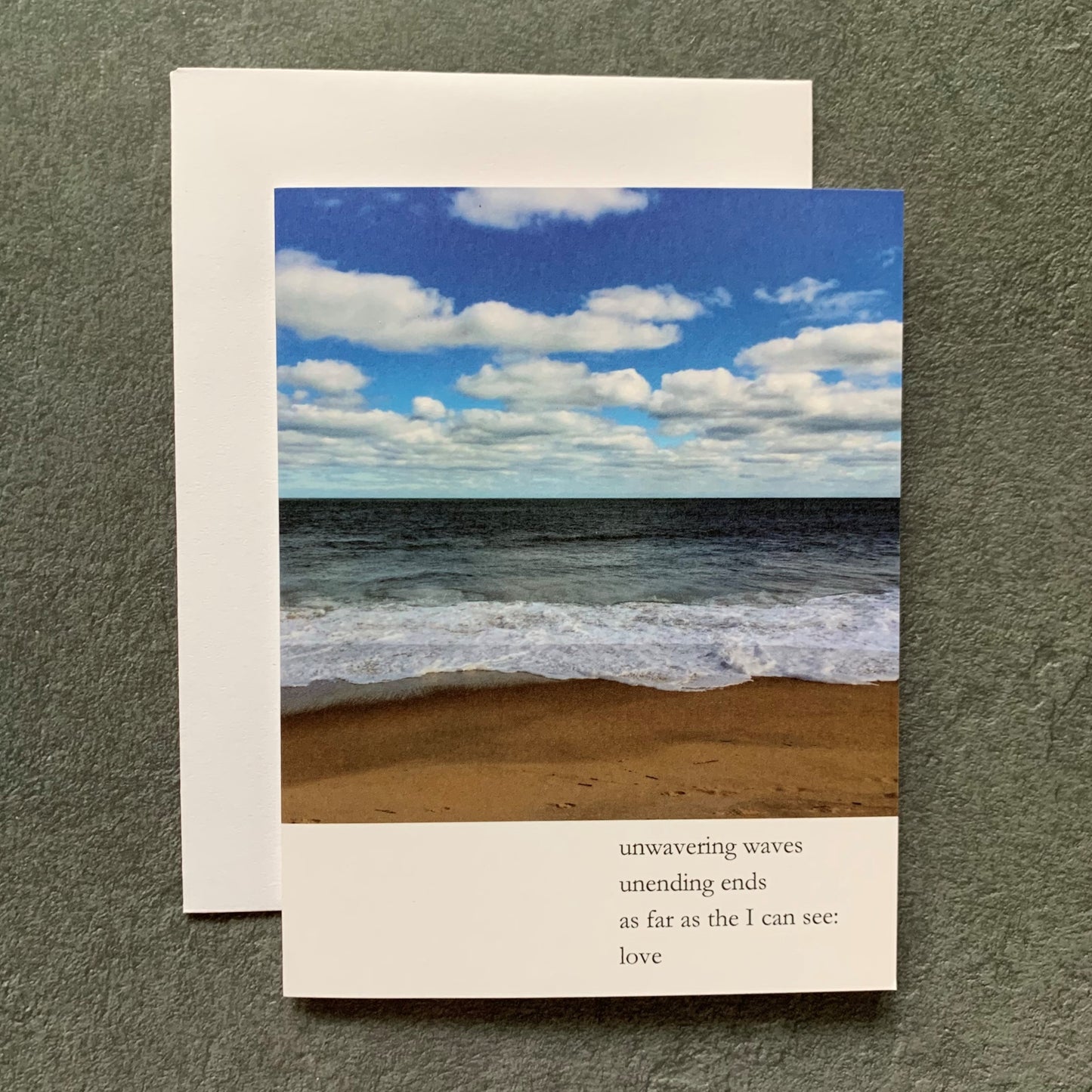 Beach Poetry Blank Note Card