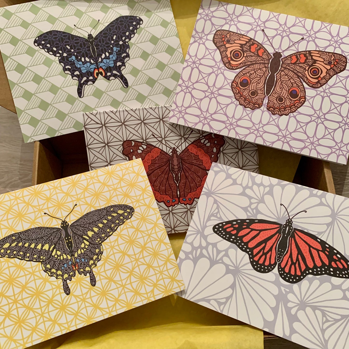 Gift Pack #4 - Monarch Tea Towel + Butterfly Note Cards