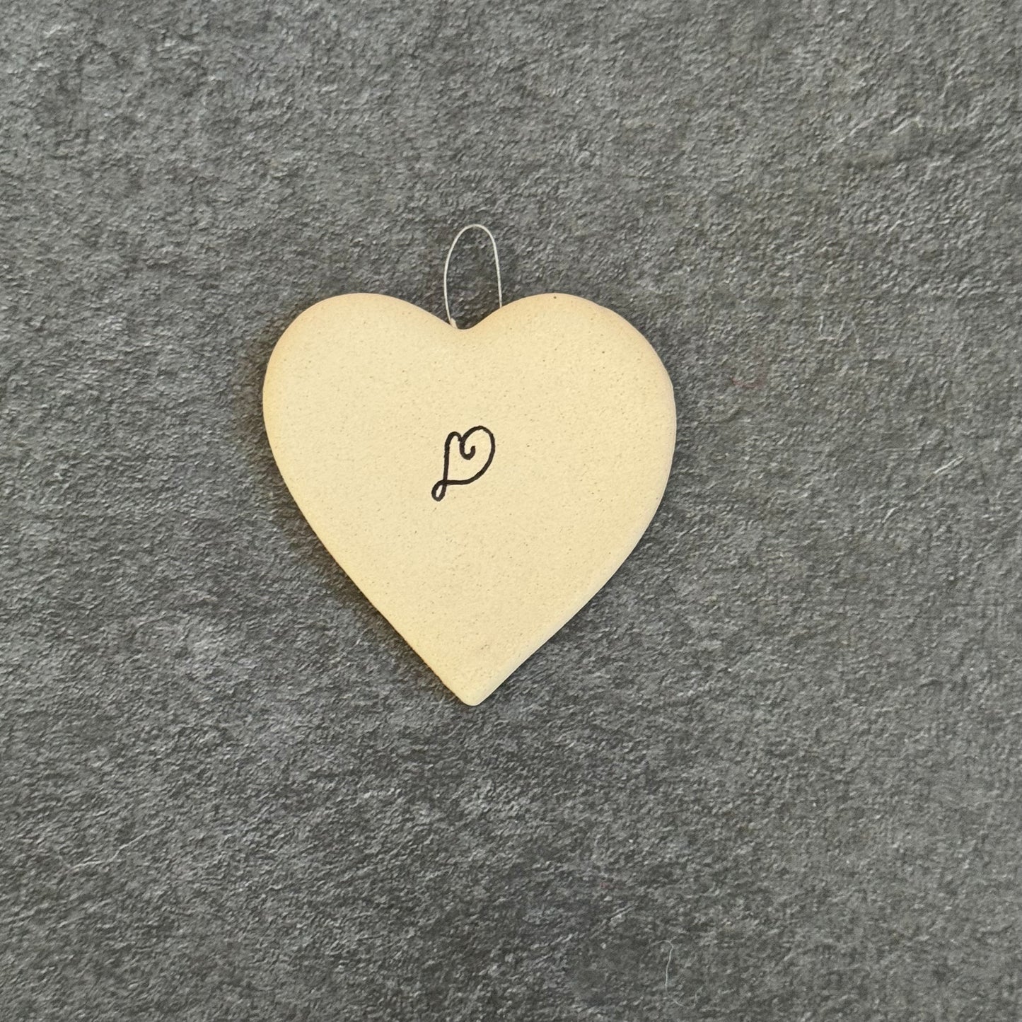 Yellow Heart Ceramic Ornament