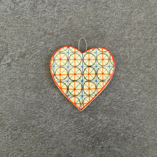 Tangled Heart Ceramic Ornament