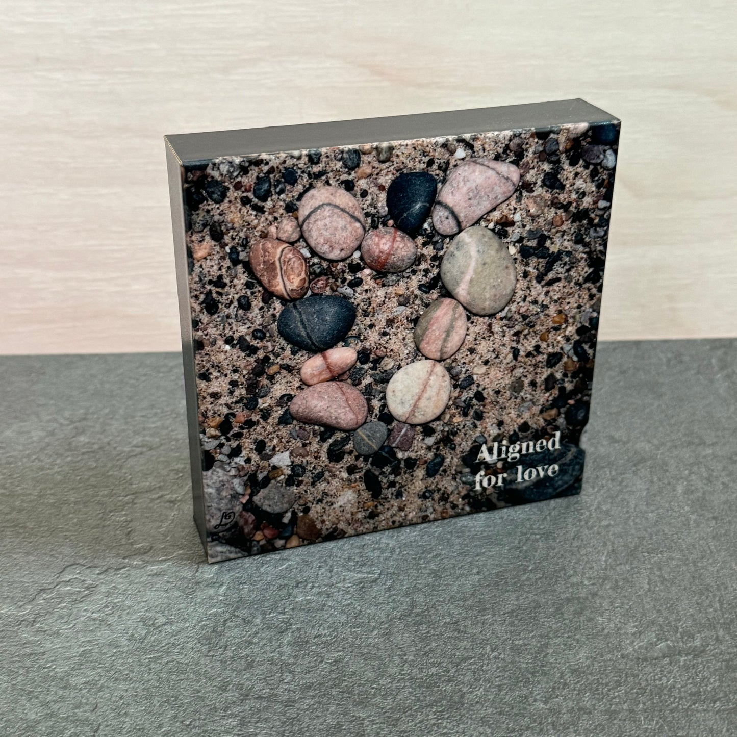 LOVE Rocks Wood Photo Block #7