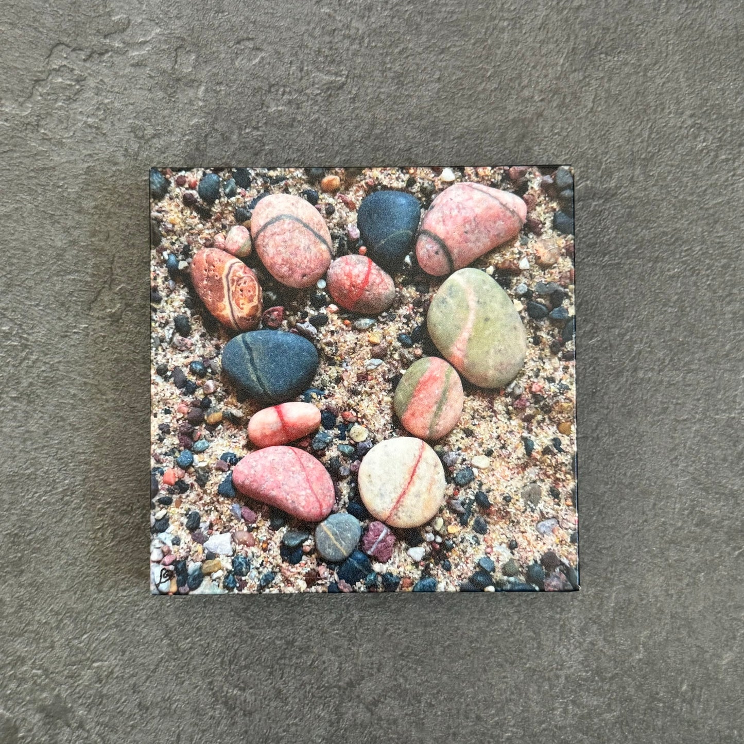 LOVE Rocks Wood Photo Block #8
