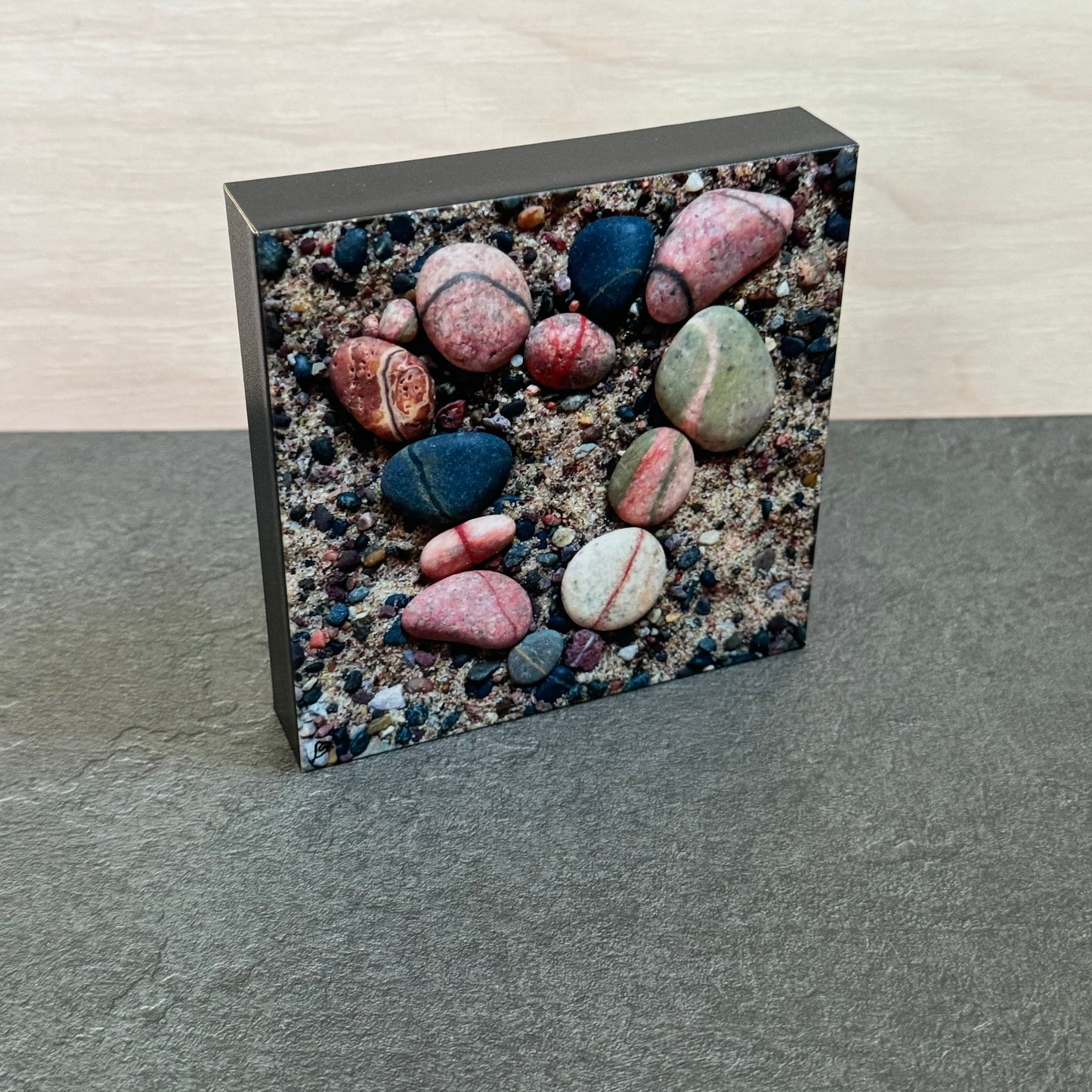 LOVE Rocks Wood Photo Block #8