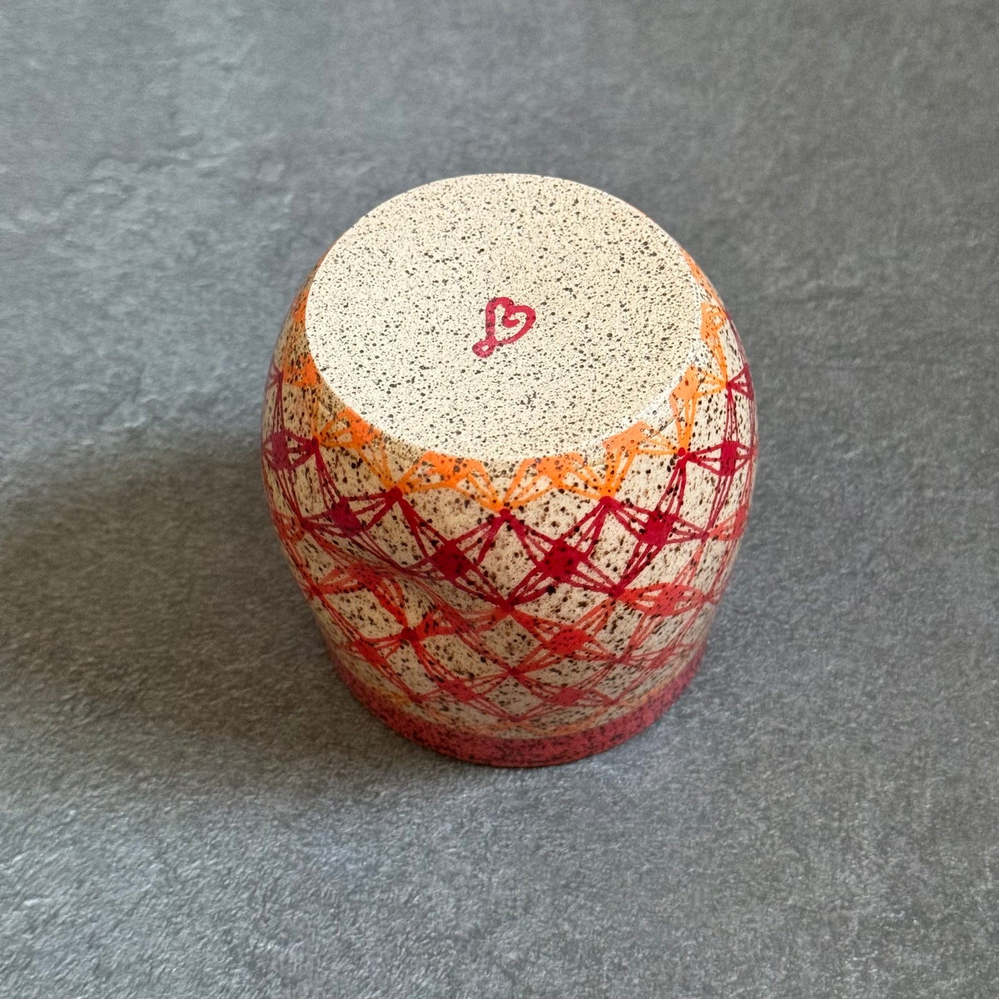 Ombre Orange-Red Tangled Cup