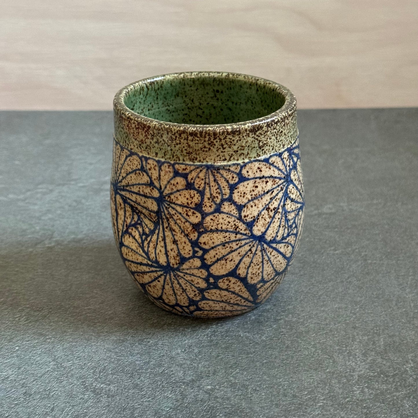 Green and Blue Banded Cup