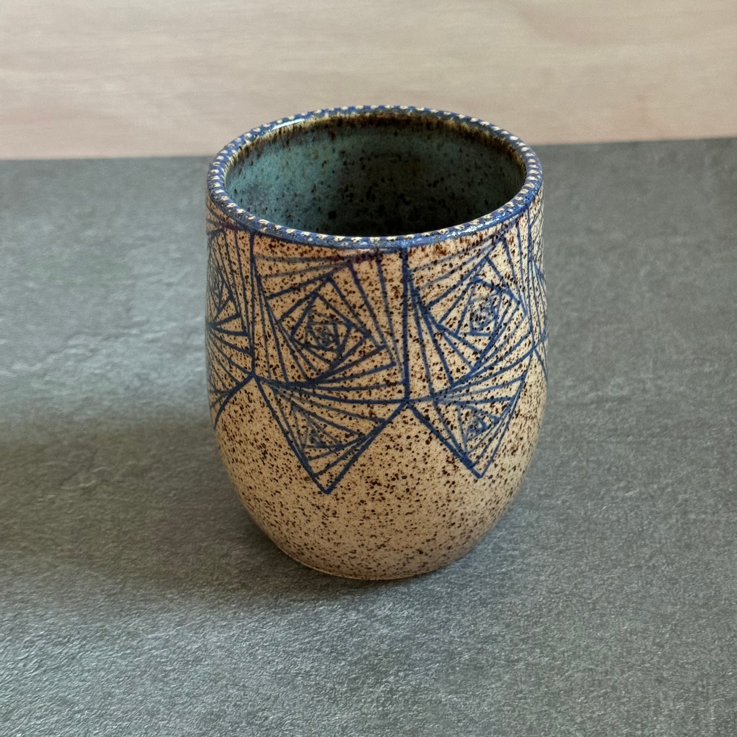 Tangled Cup with Blue Glaze