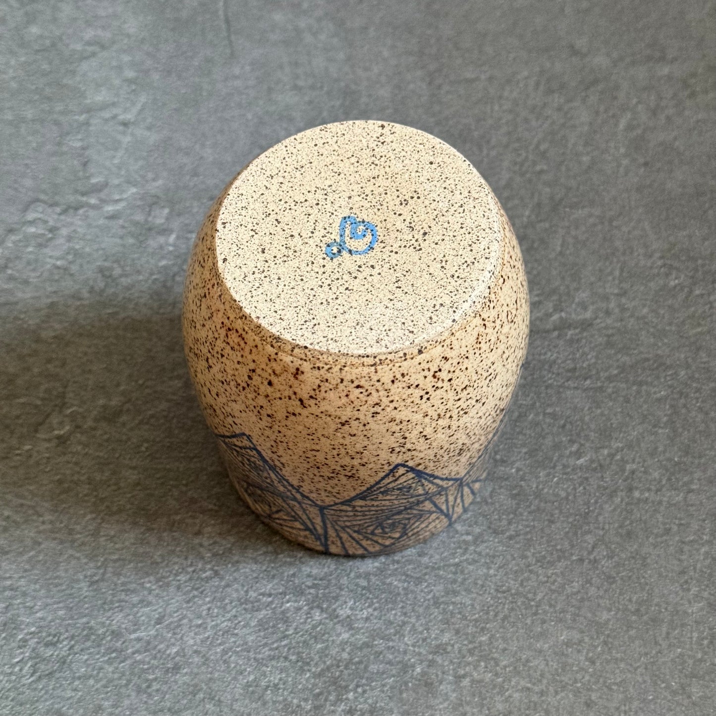 Tangled Cup with Blue Glaze