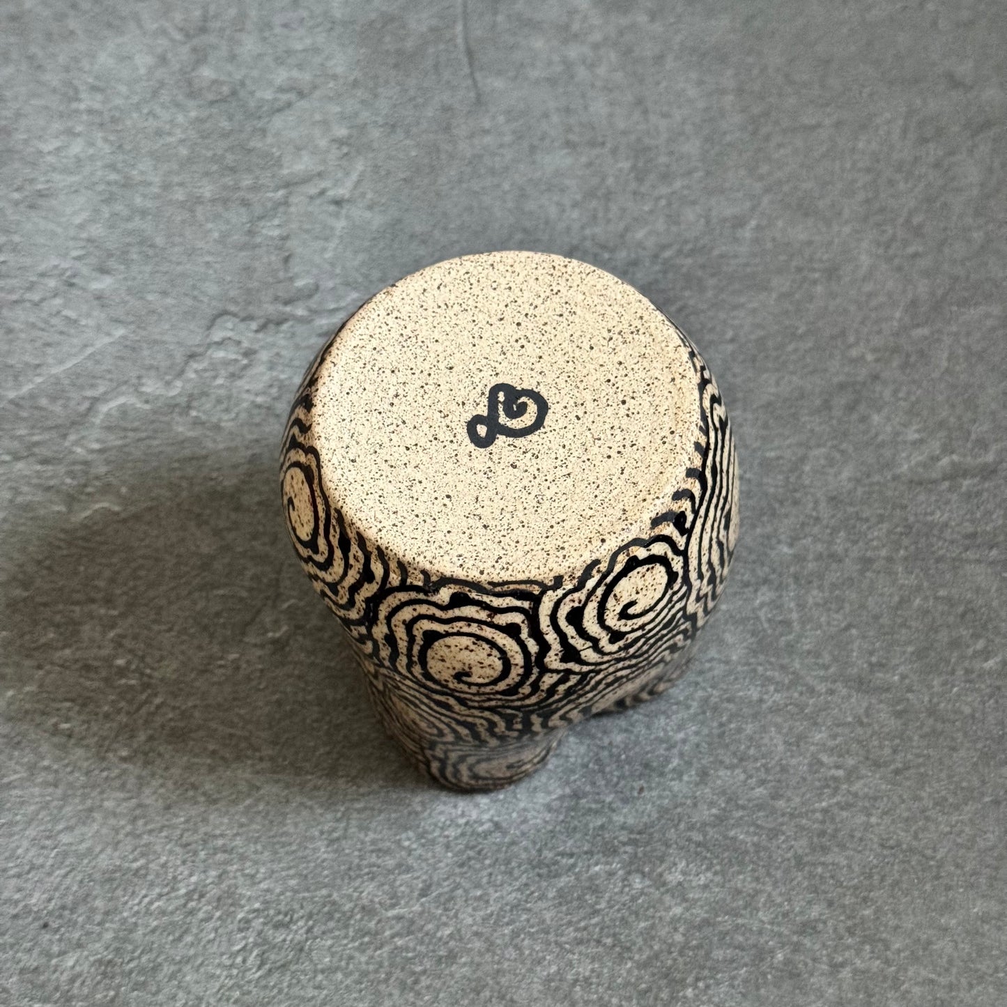 Heart Cup with Swirly Tangled Design