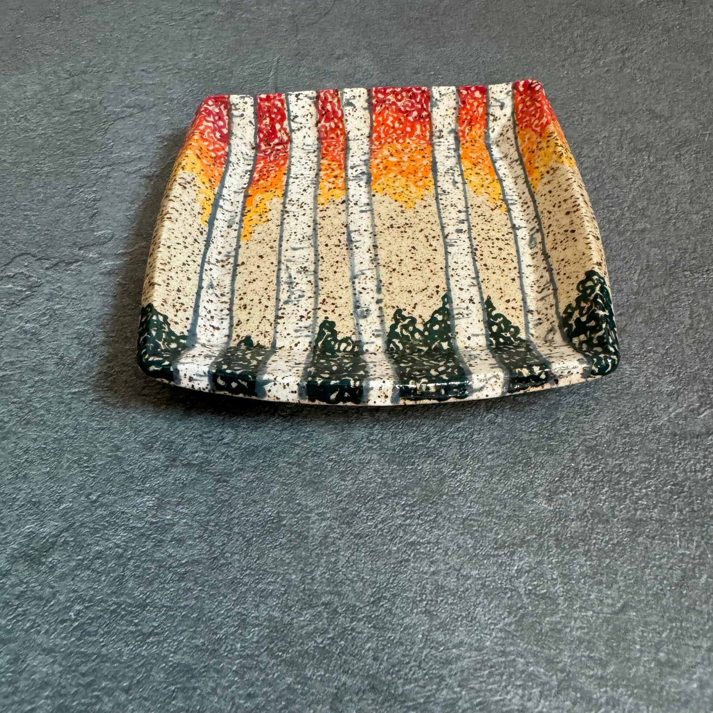 Fall Birch Tree Tray