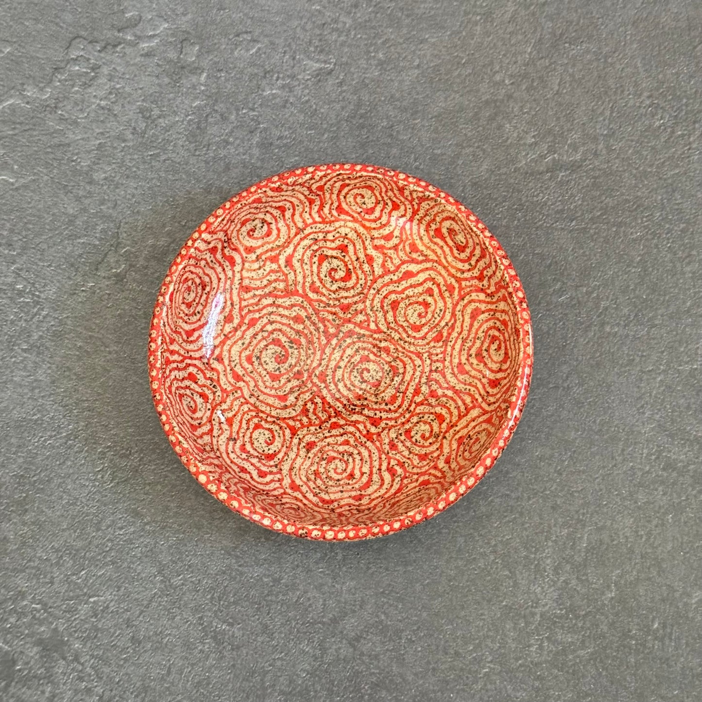 Orange Swirls Dish