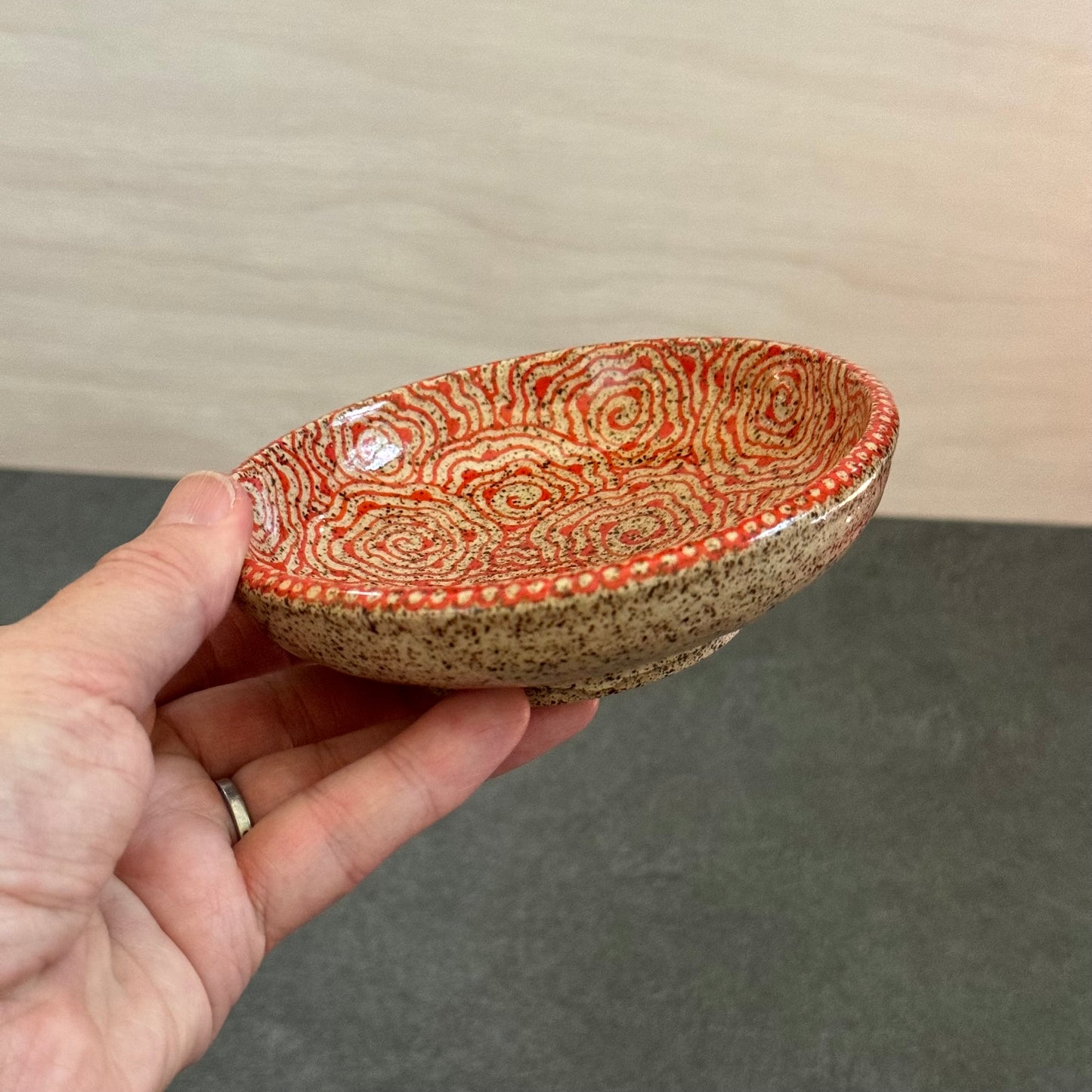 Orange Swirls Dish