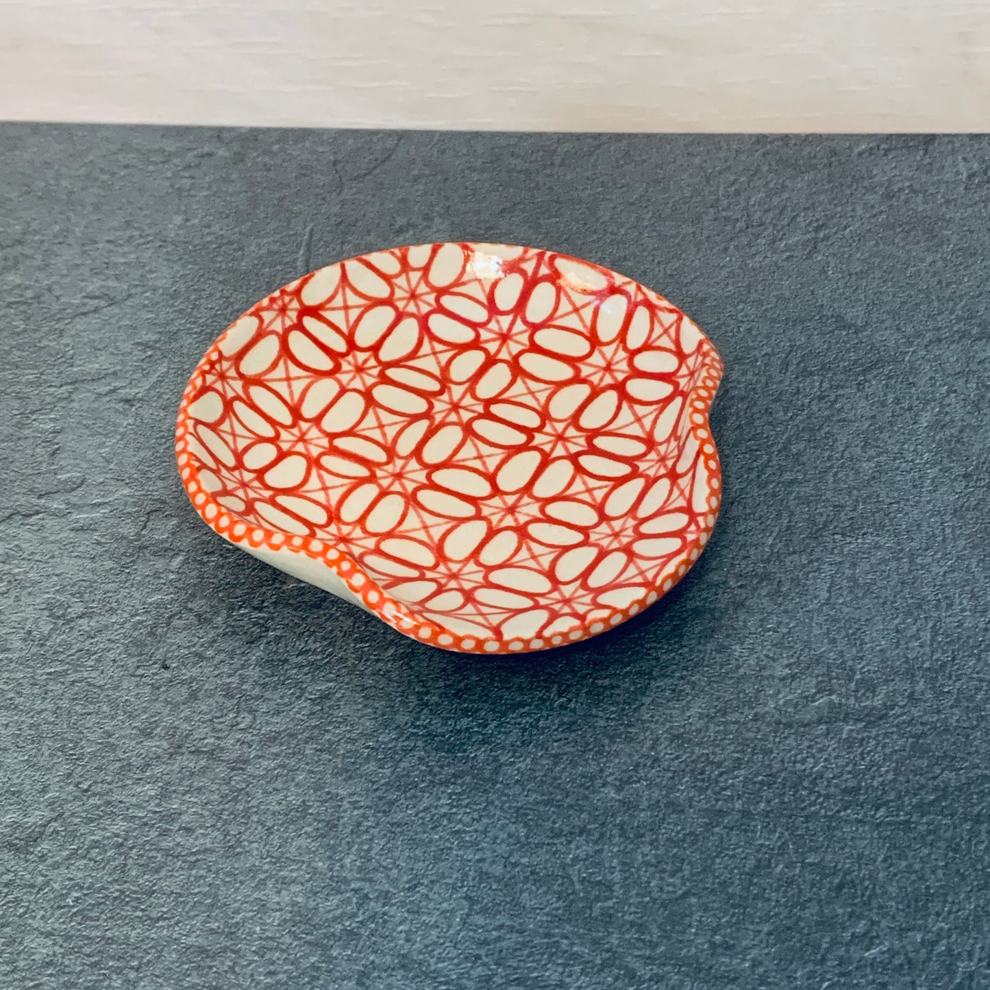 Geometric Red Spoon Rest