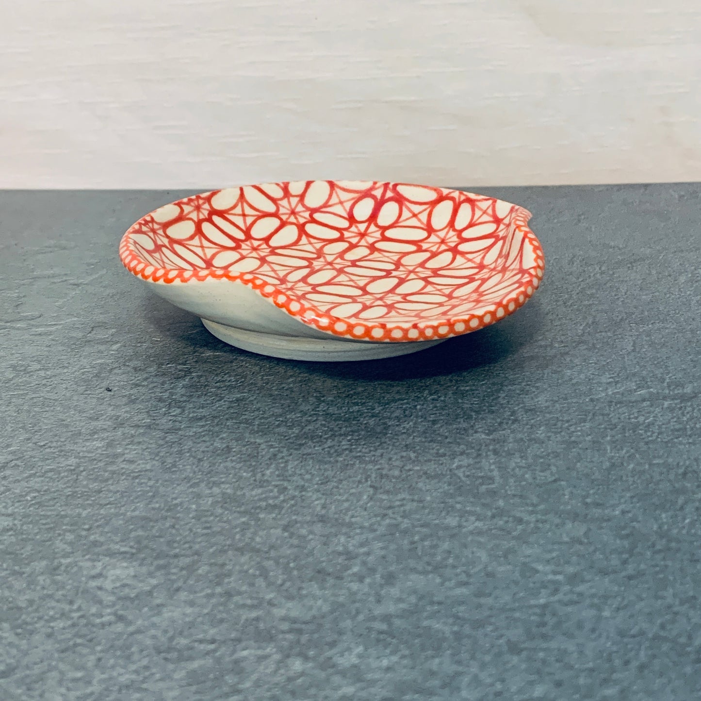 Geometric Red Spoon Rest
