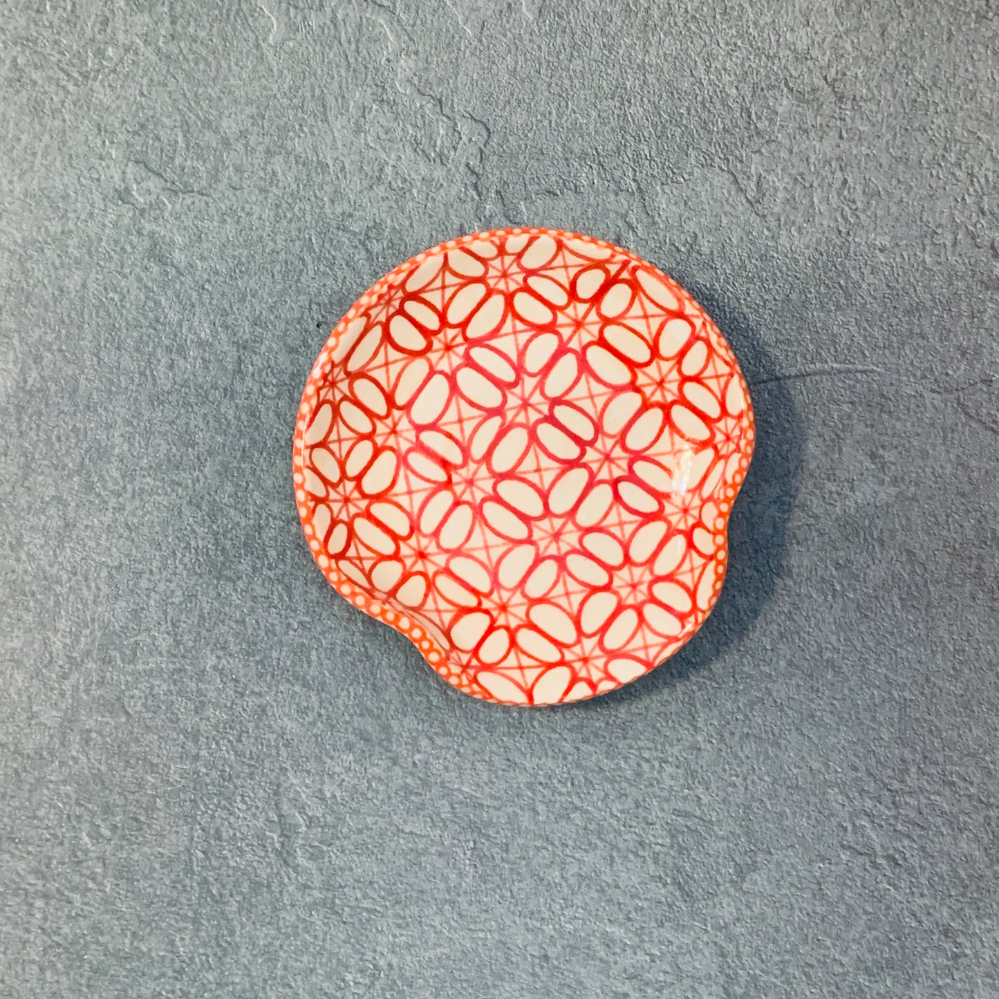Geometric Red Spoon Rest