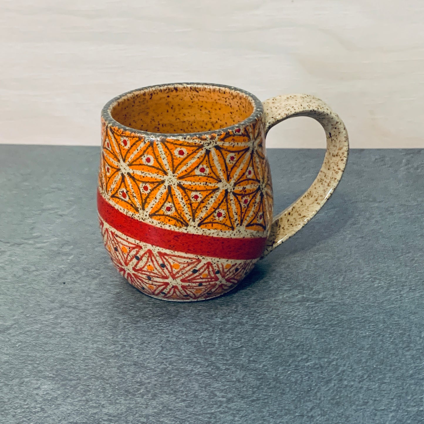 Orange and Red Tangled Mug