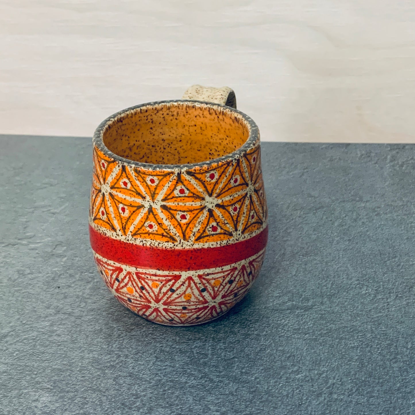 Orange and Red Tangled Mug
