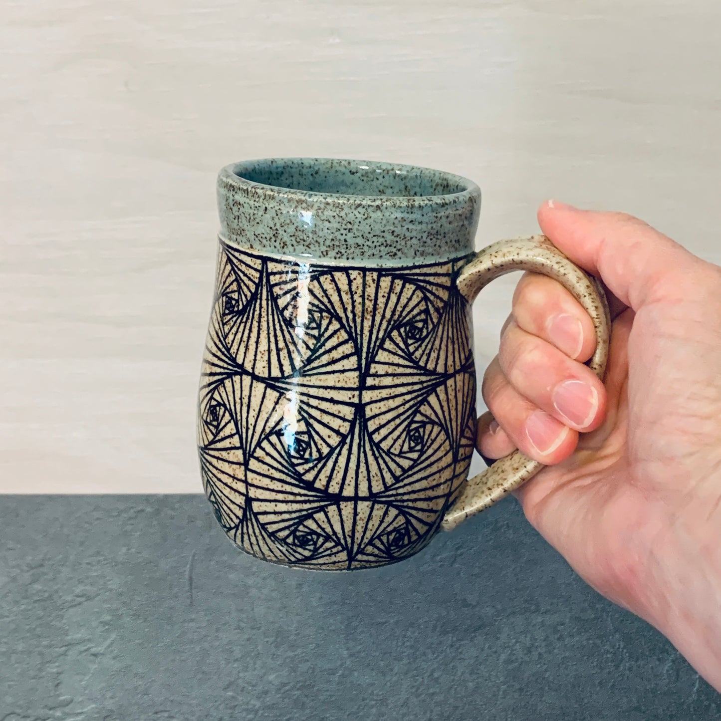Banded Geometric Mug