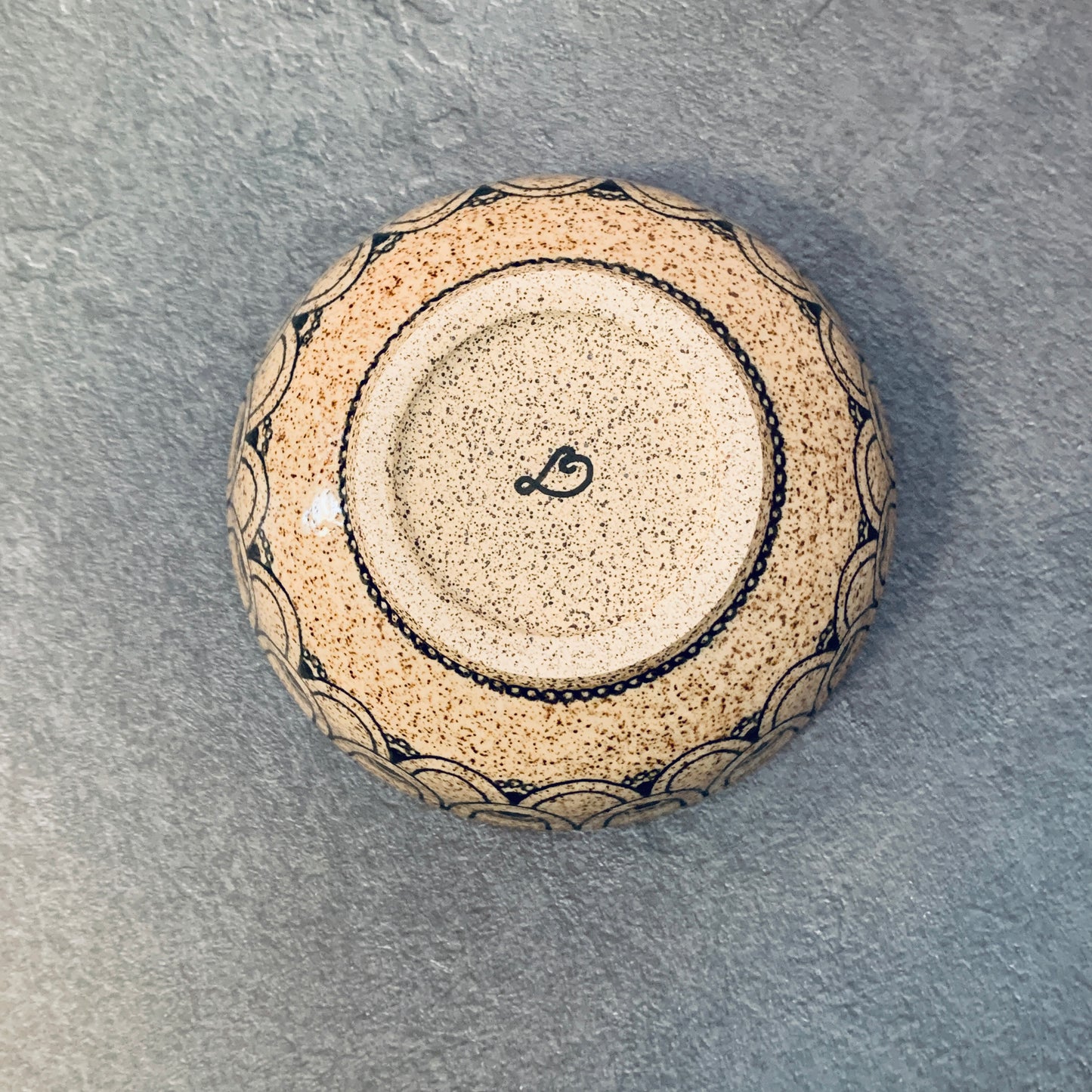 Orange Tangled Scalloped Bowl - 5 inches