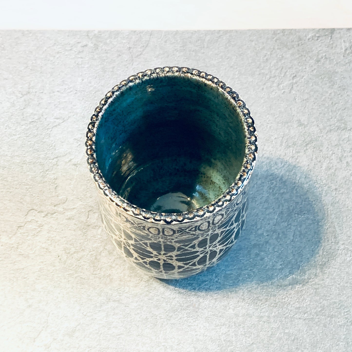 Tangled Blue Green Cup