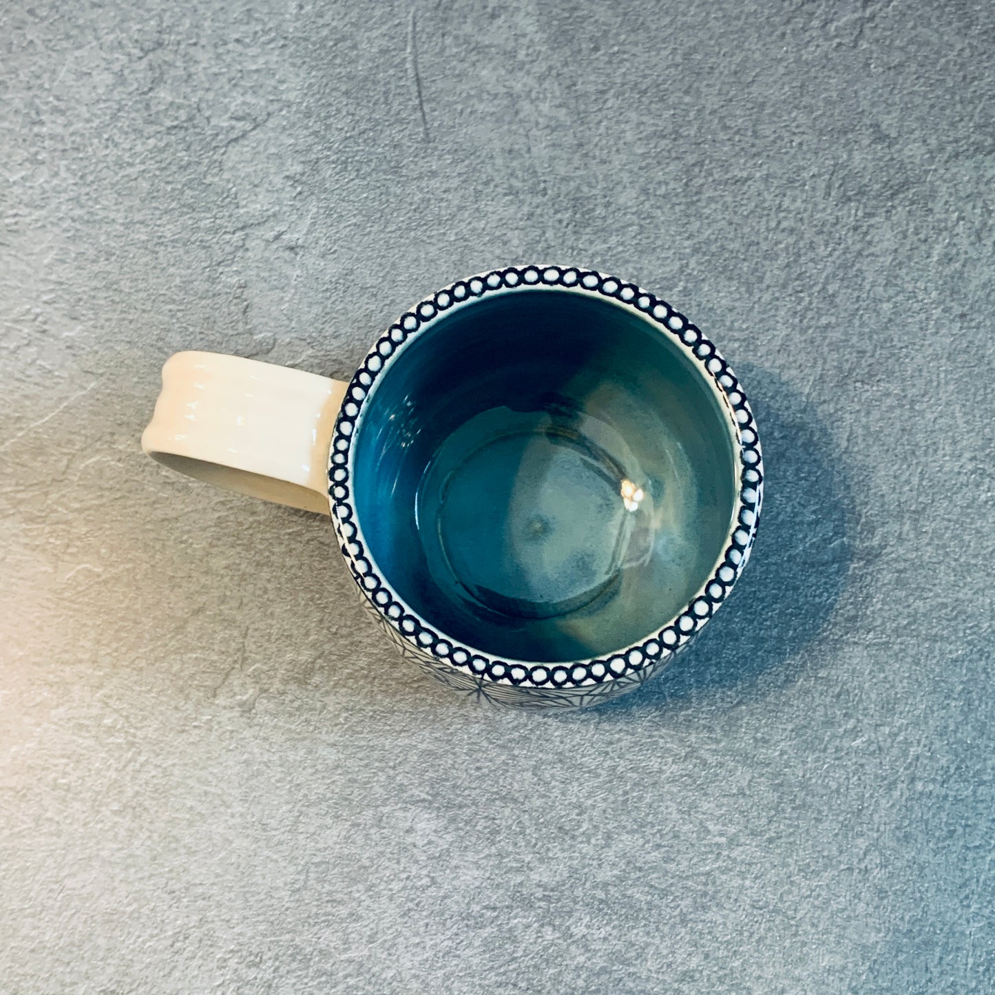 Black and White Tangled Turquoise Mug