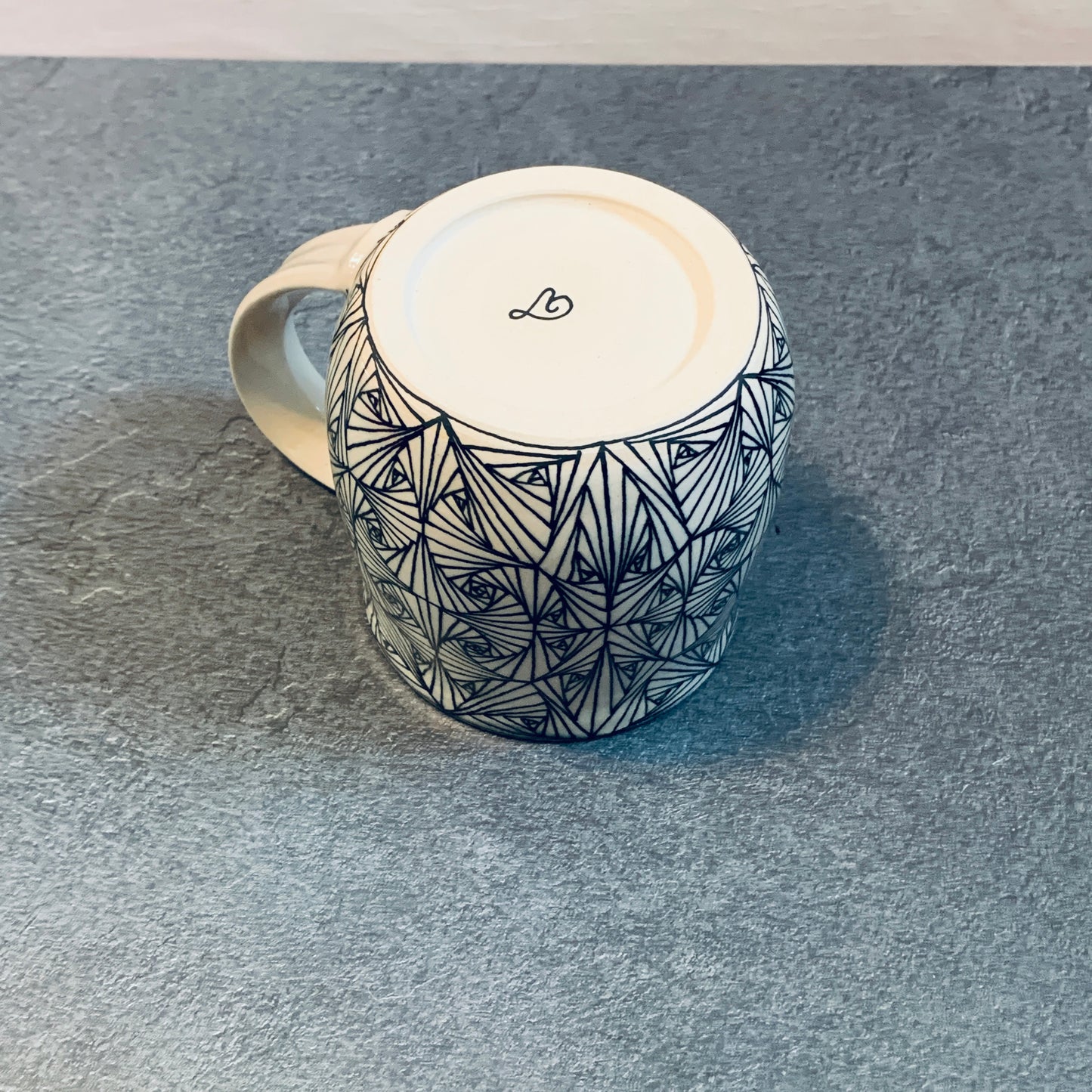 Black and White Tangled Turquoise Mug
