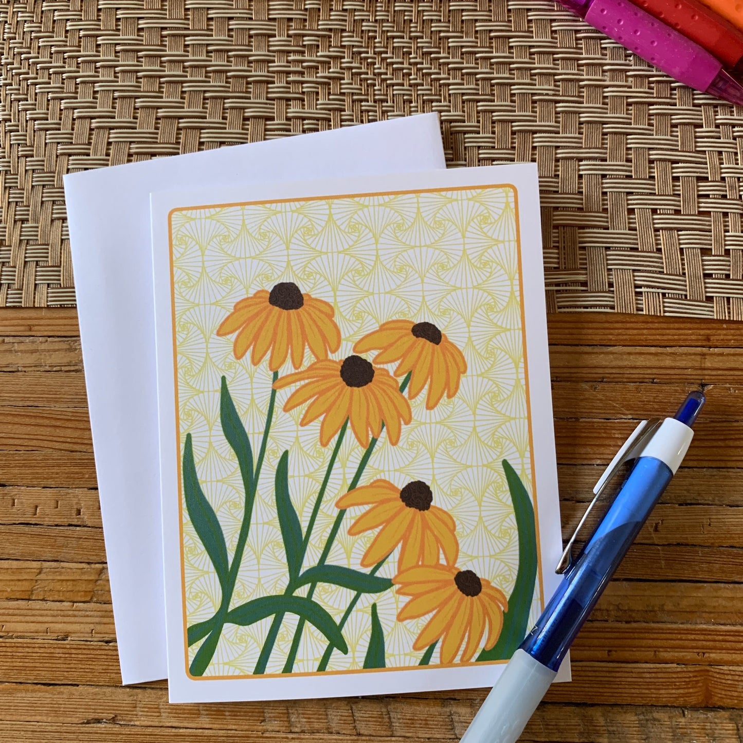 Black Eyed Susan Blank Note Card