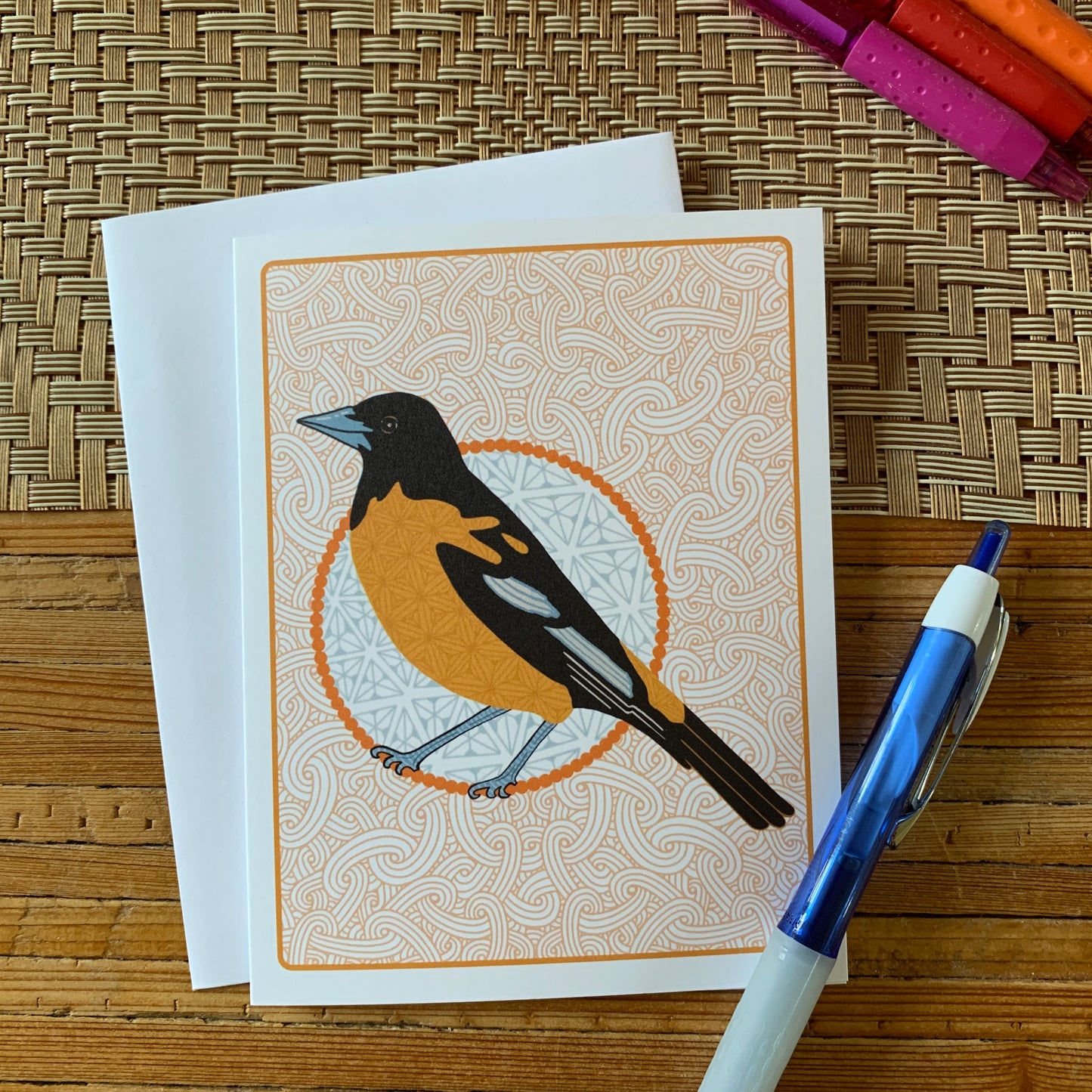 Oriole Blank Note Card