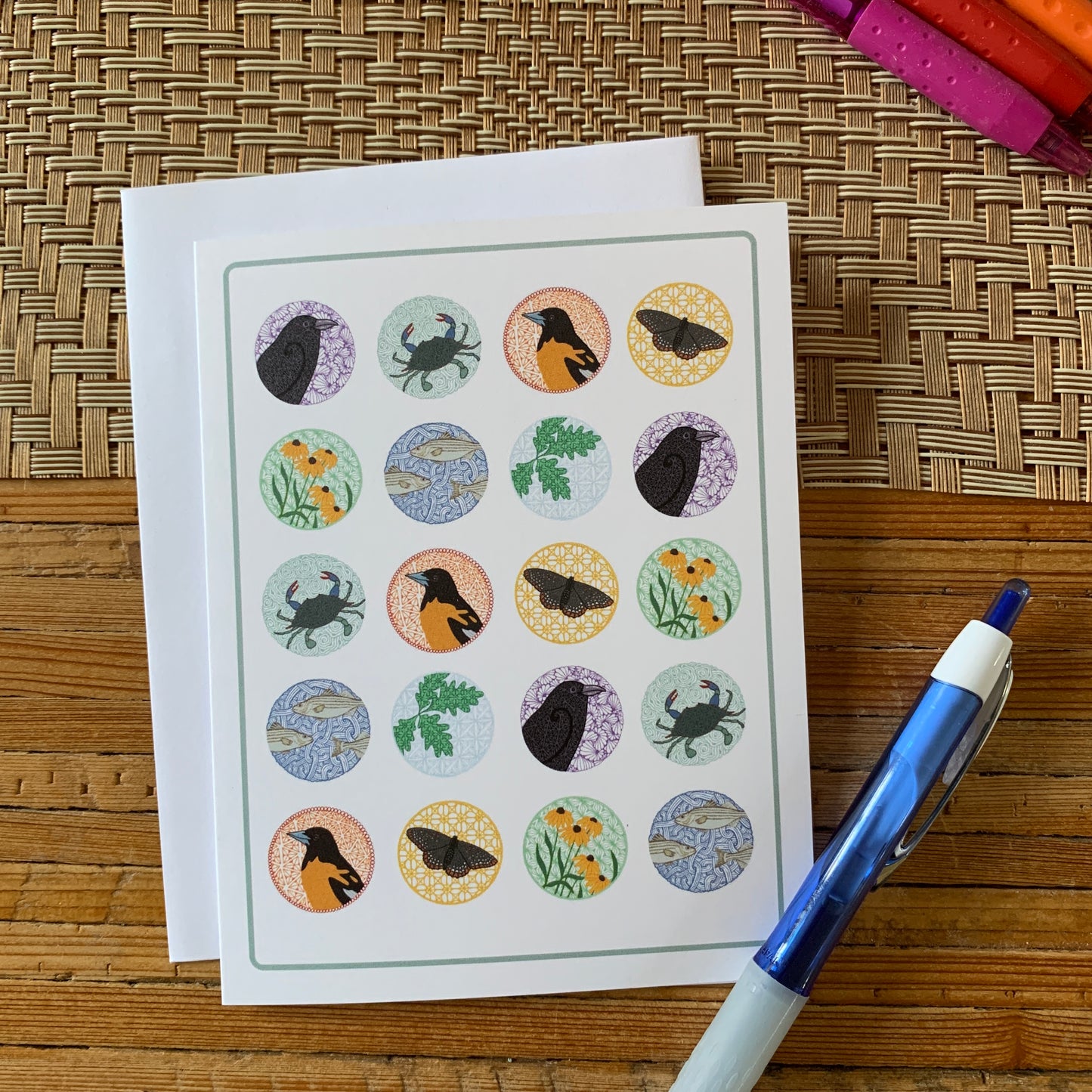 All Around Maryland Blank Note Card