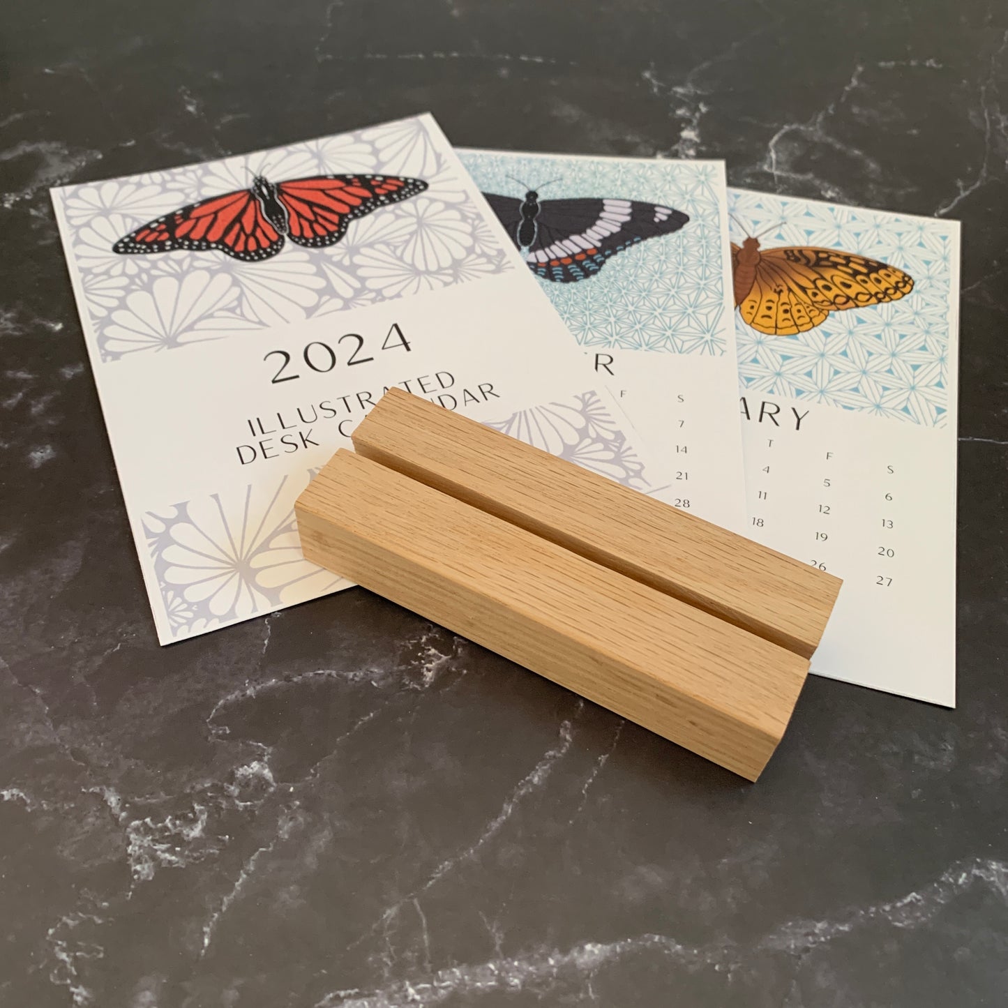 Butterflies 2024 Illustrated Desk Calendar