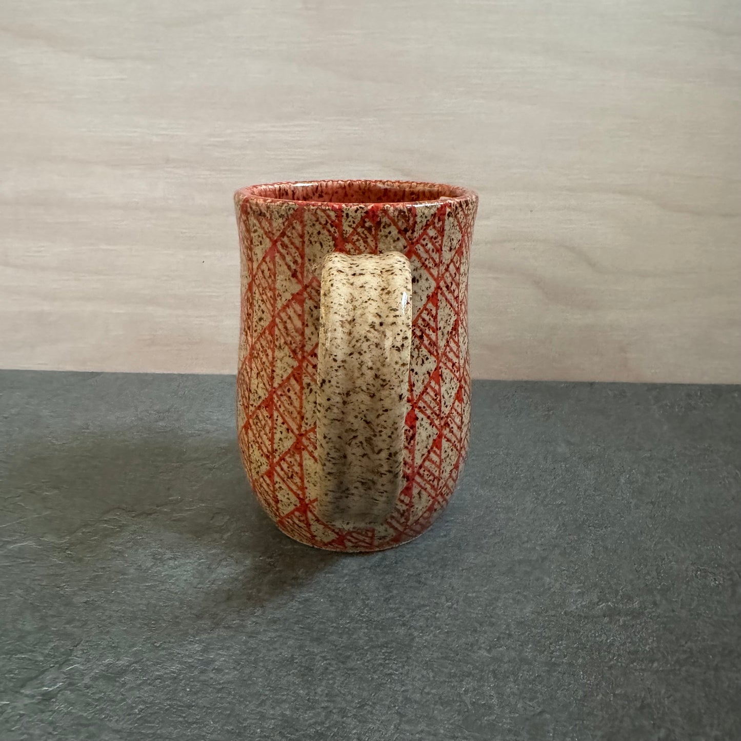 Bright Orange Geometric Mug