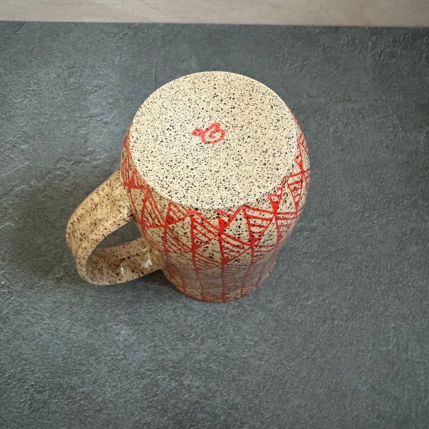 Bright Orange Geometric Mug