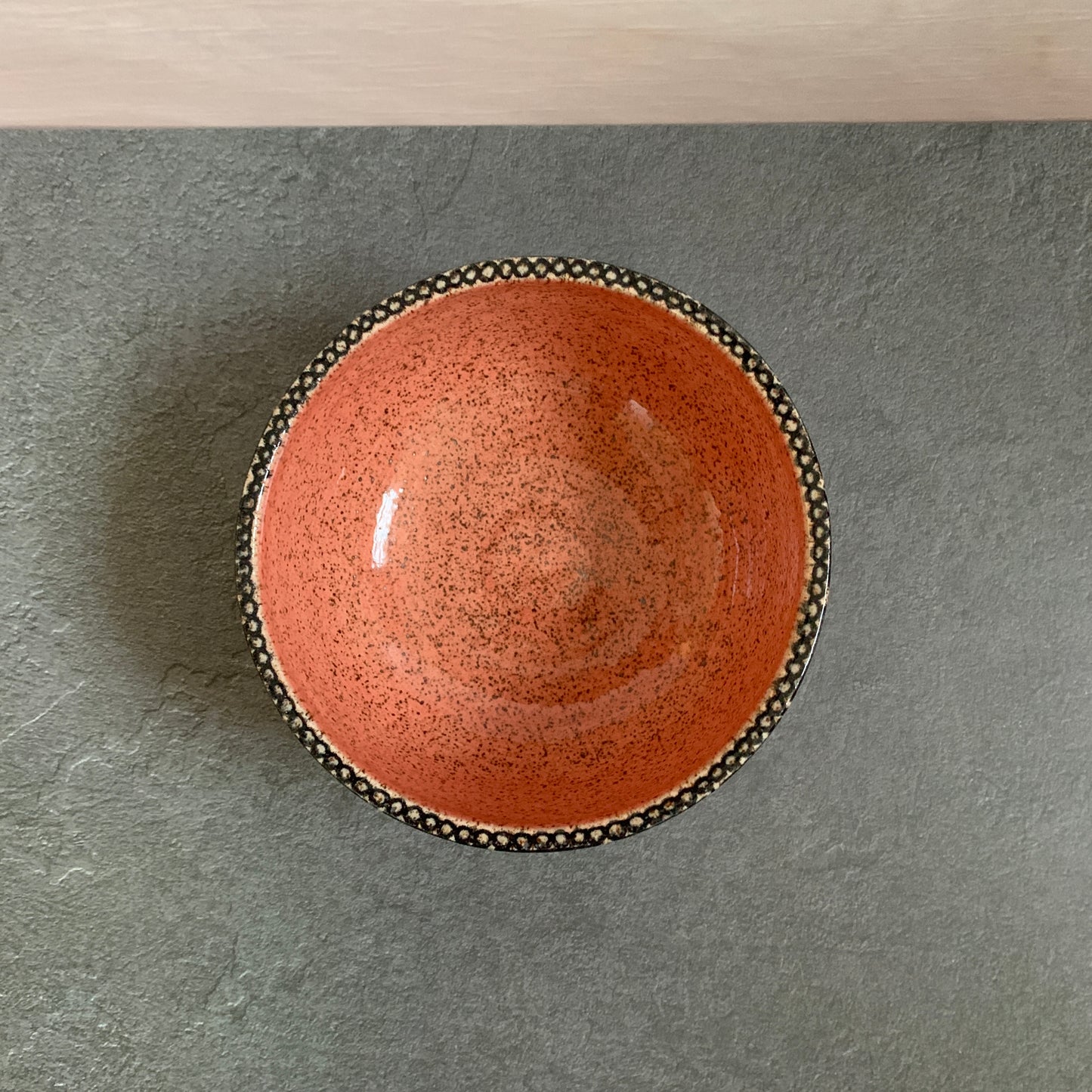 Geometric Black & Orange Border Tangled Bowl - 5 inches