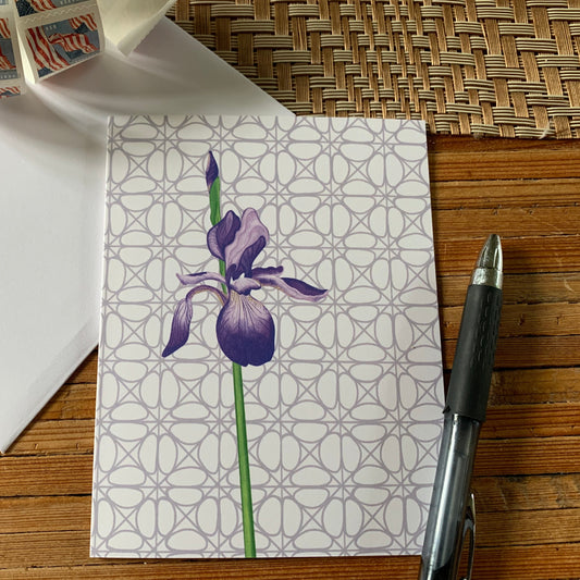 Iris Blank Note Card