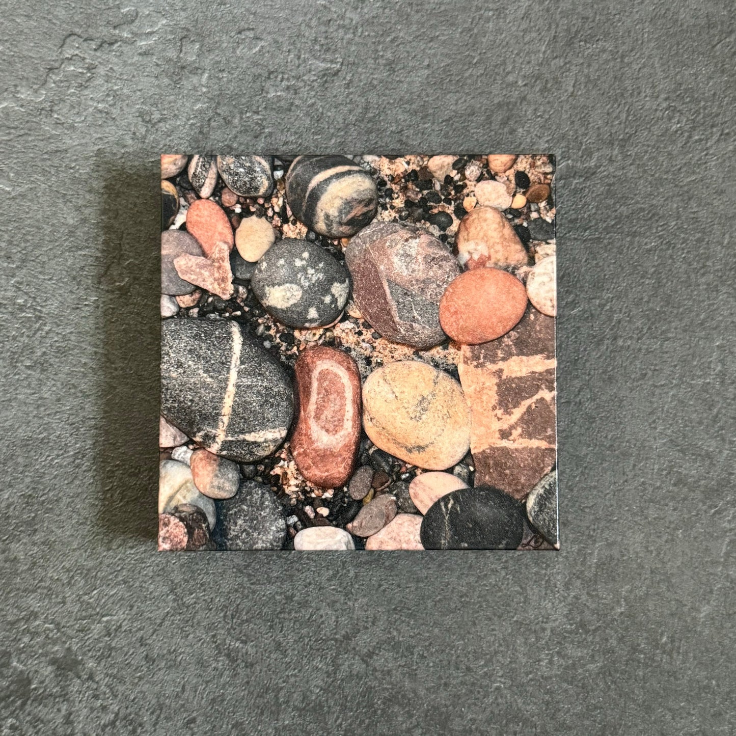 LOVE Rocks Wood Photo Block #6