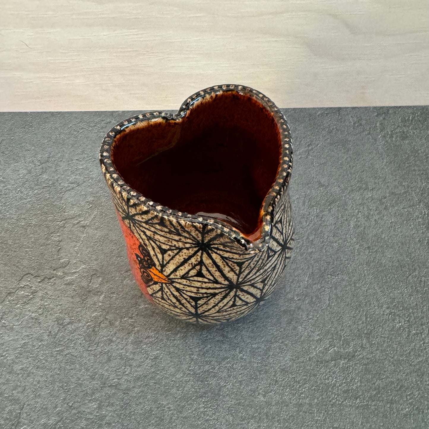 Heart Cup with Red Cardinal