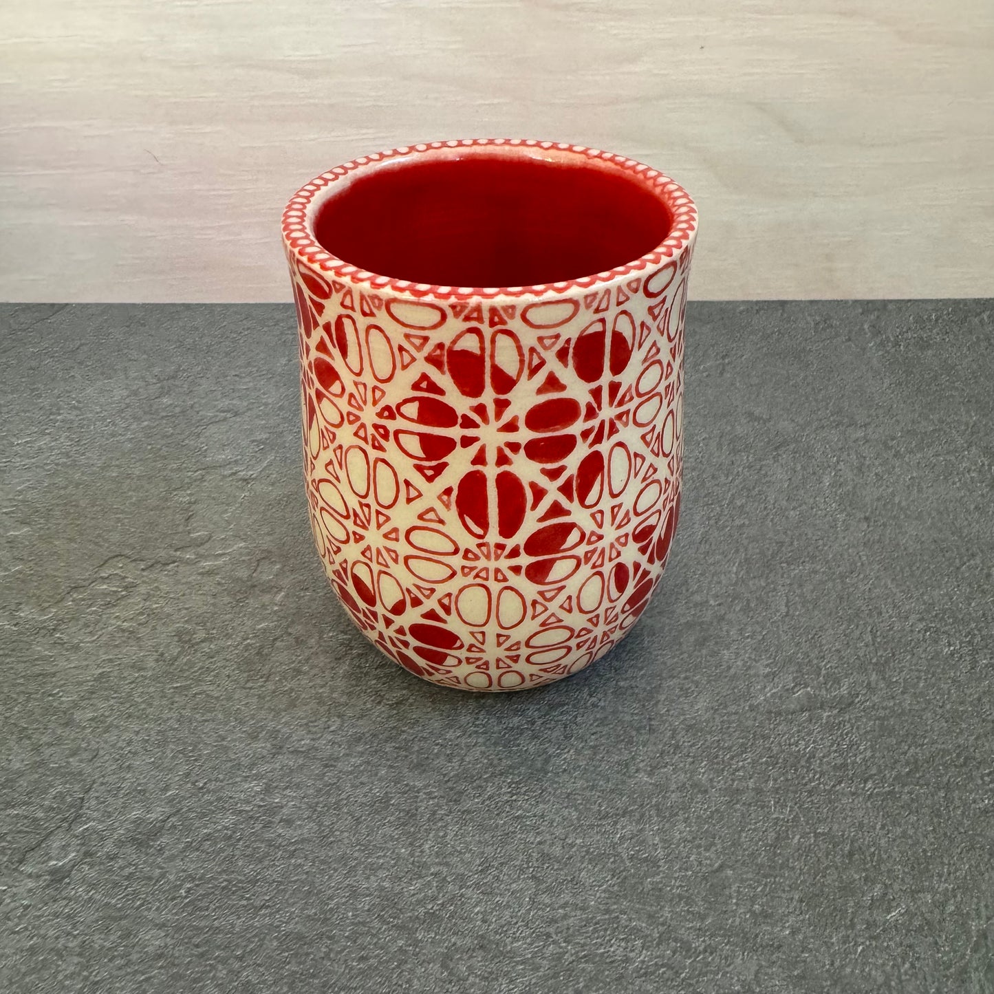 SECOND - Round Red Cup with Heart design