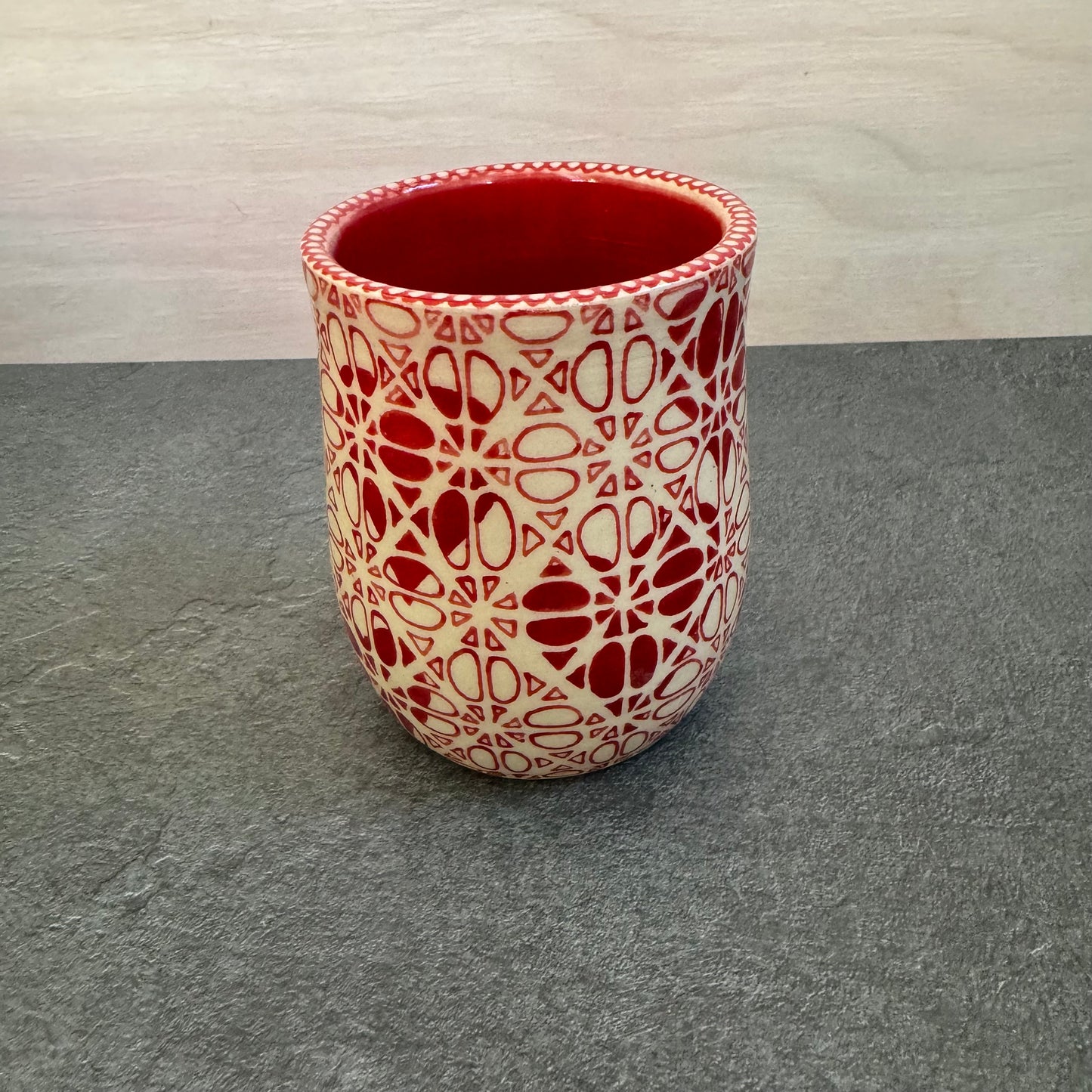 SECOND - Round Red Cup with Heart design