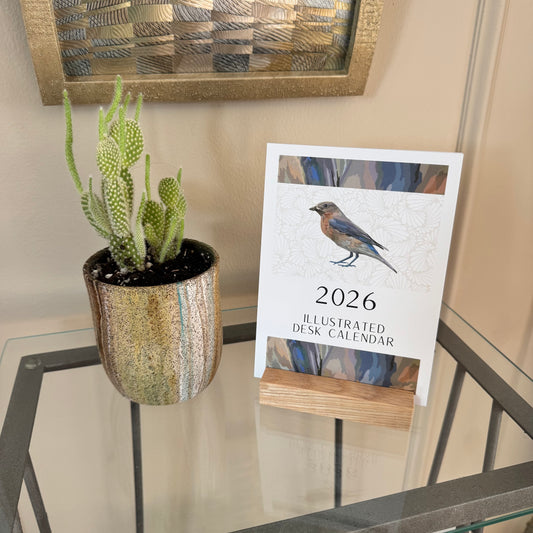 2026 -Birds- Illustrated Desk Calendar