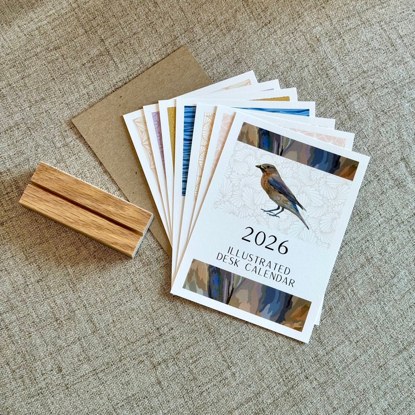 2026 -Birds- Illustrated Desk Calendar