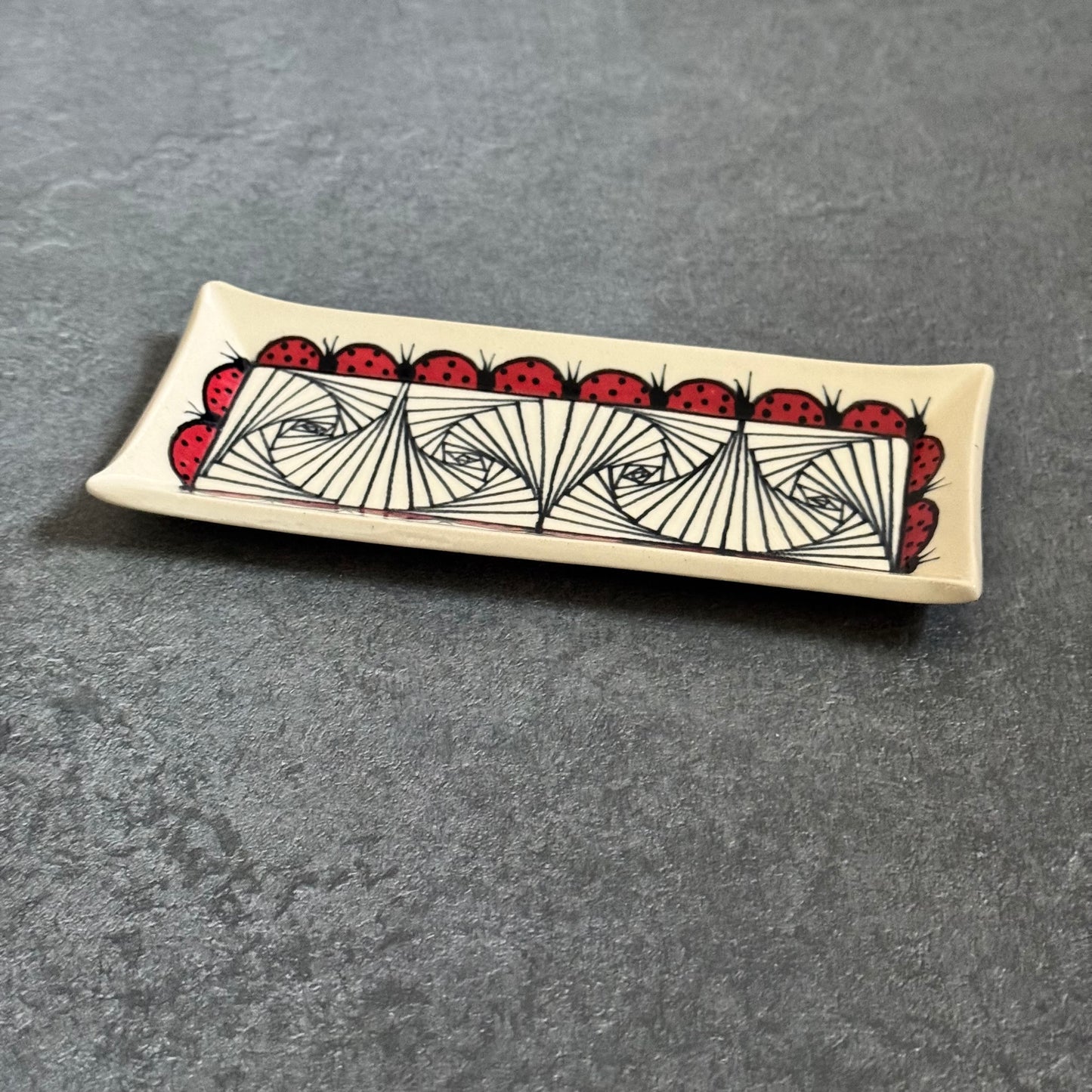 Ladybugs Narrow Oblong Tray - 7 inches
