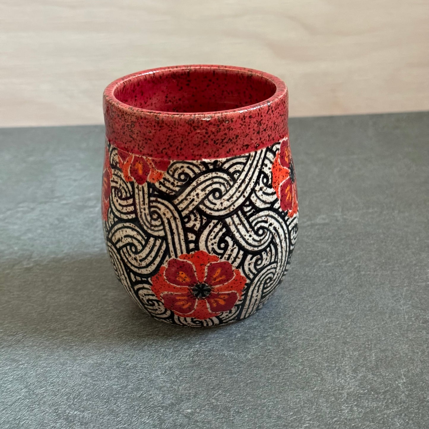 Banded Poppy Cup