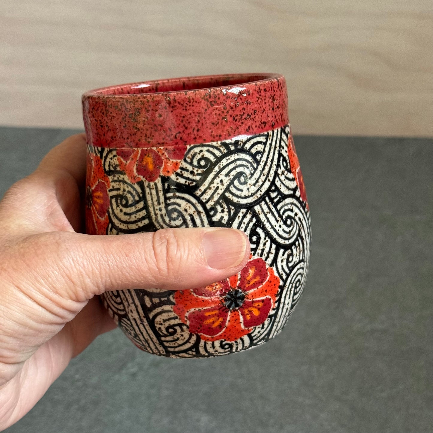 Banded Poppy Cup