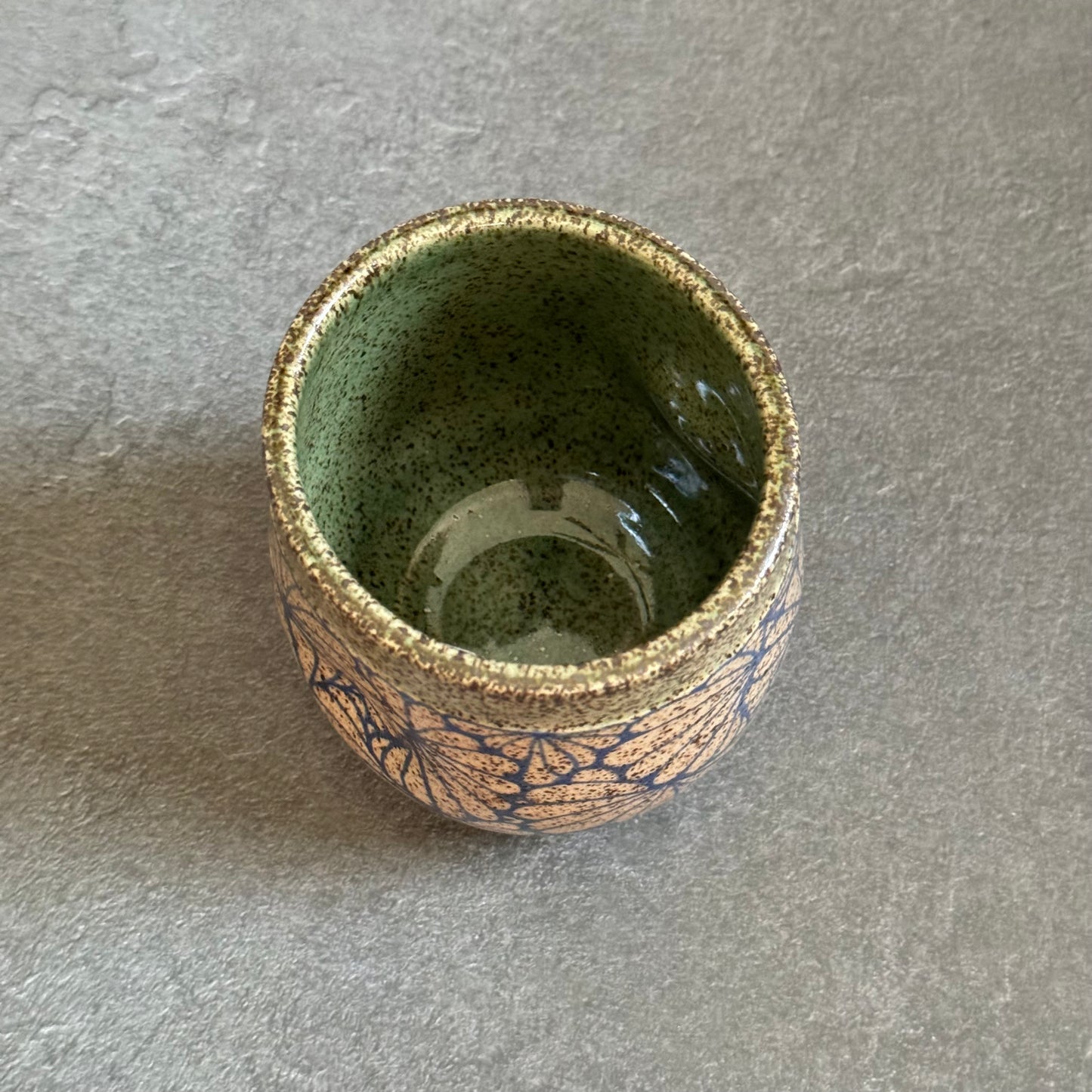 Green and Blue Banded Cup