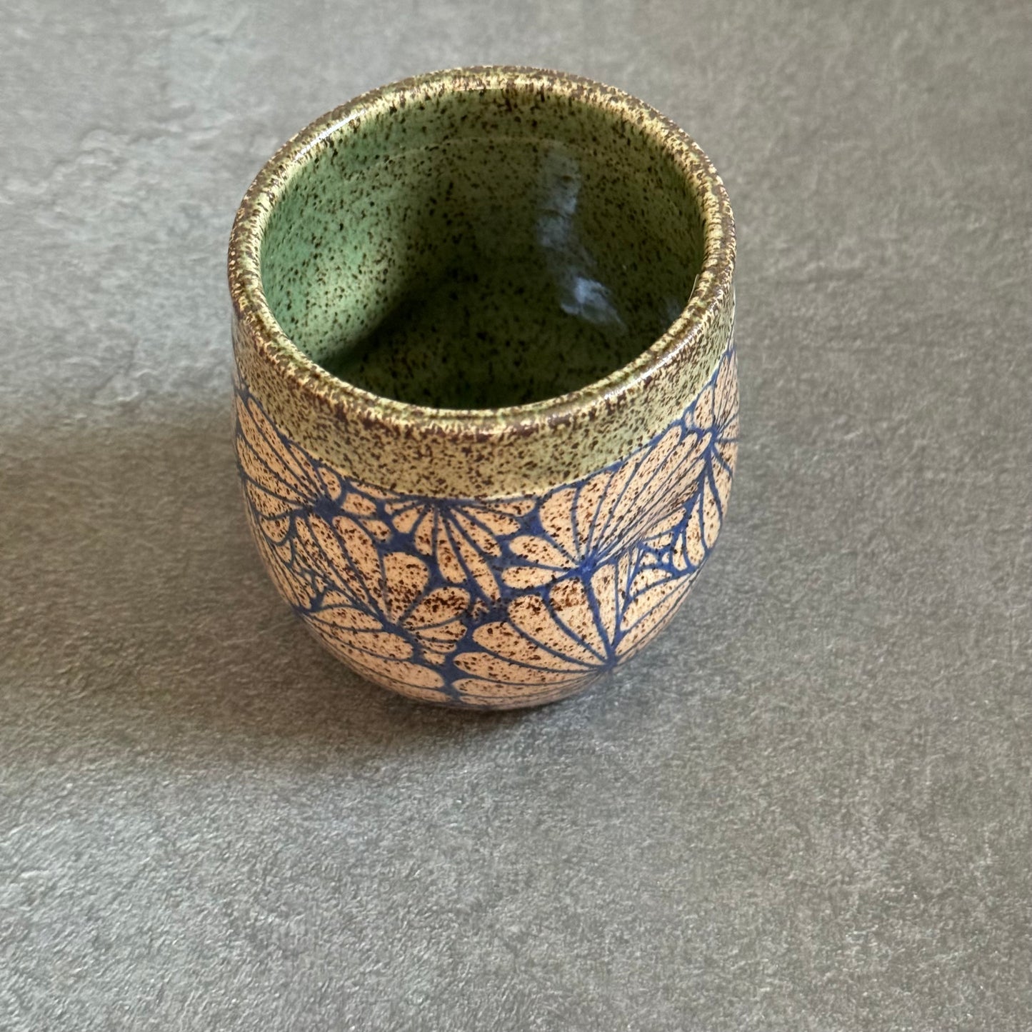 Green and Blue Banded Cup