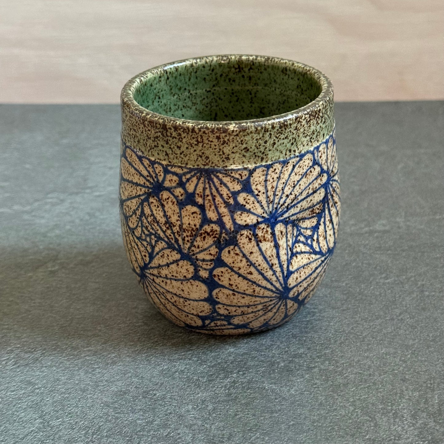 Green and Blue Banded Cup