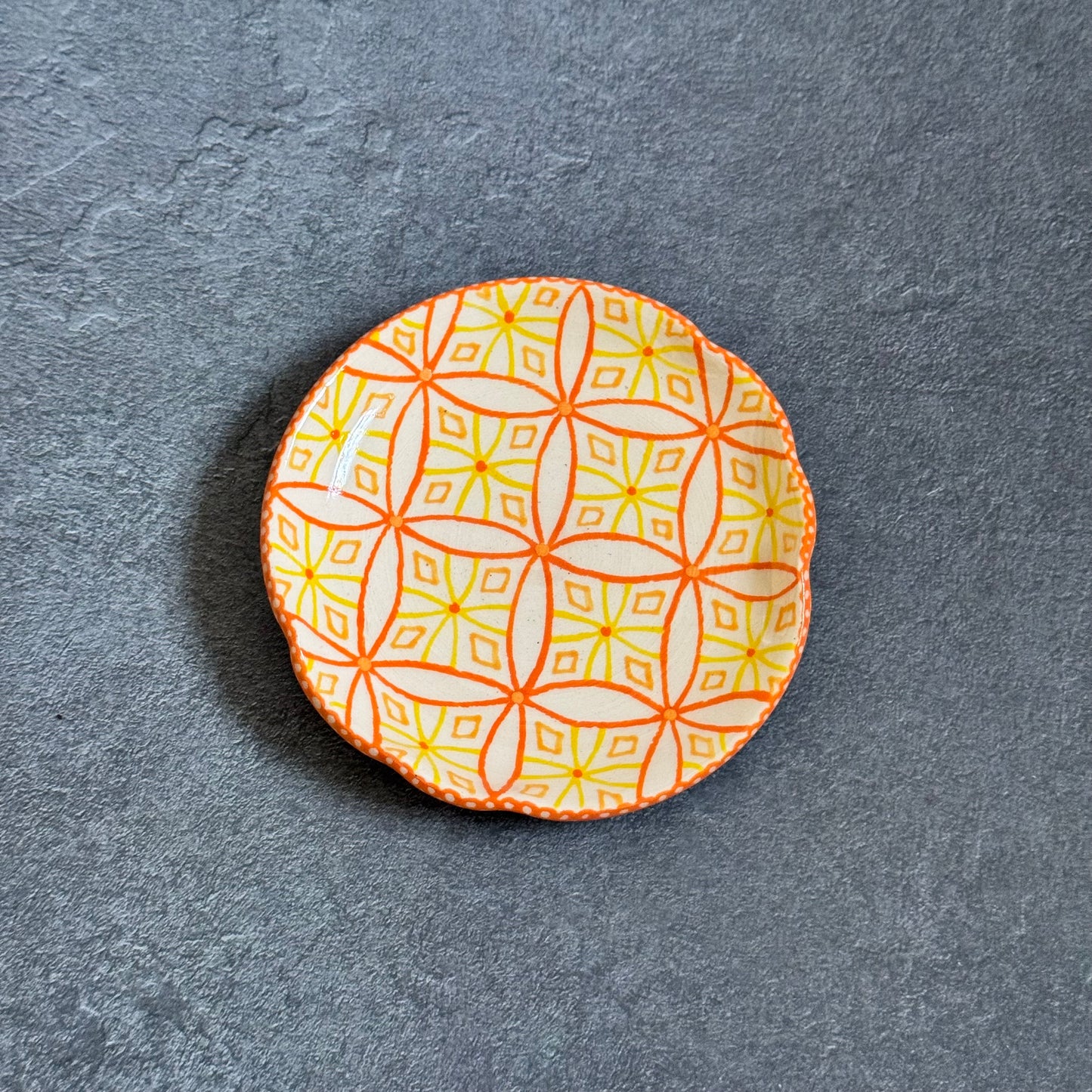 Yellow and Orange Spoon Rest