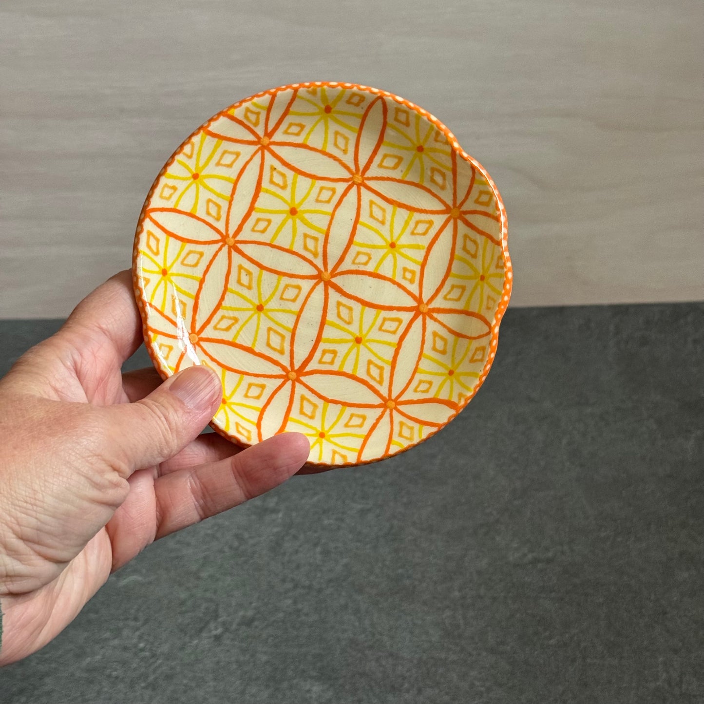 Yellow and Orange Spoon Rest