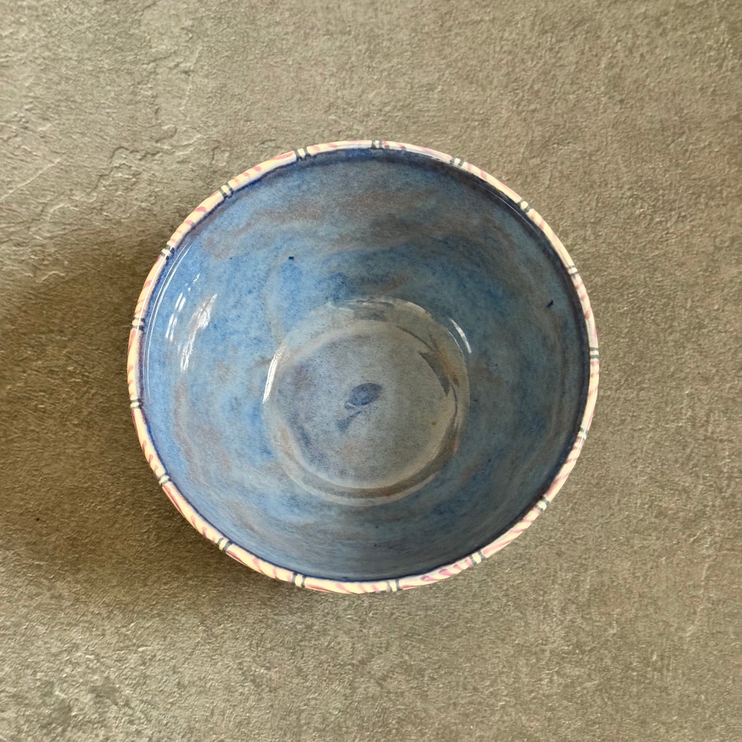 Scalloped Rainbow Tangle Bowl #2 - 5.75 inches x 3.25 inches - 22oz