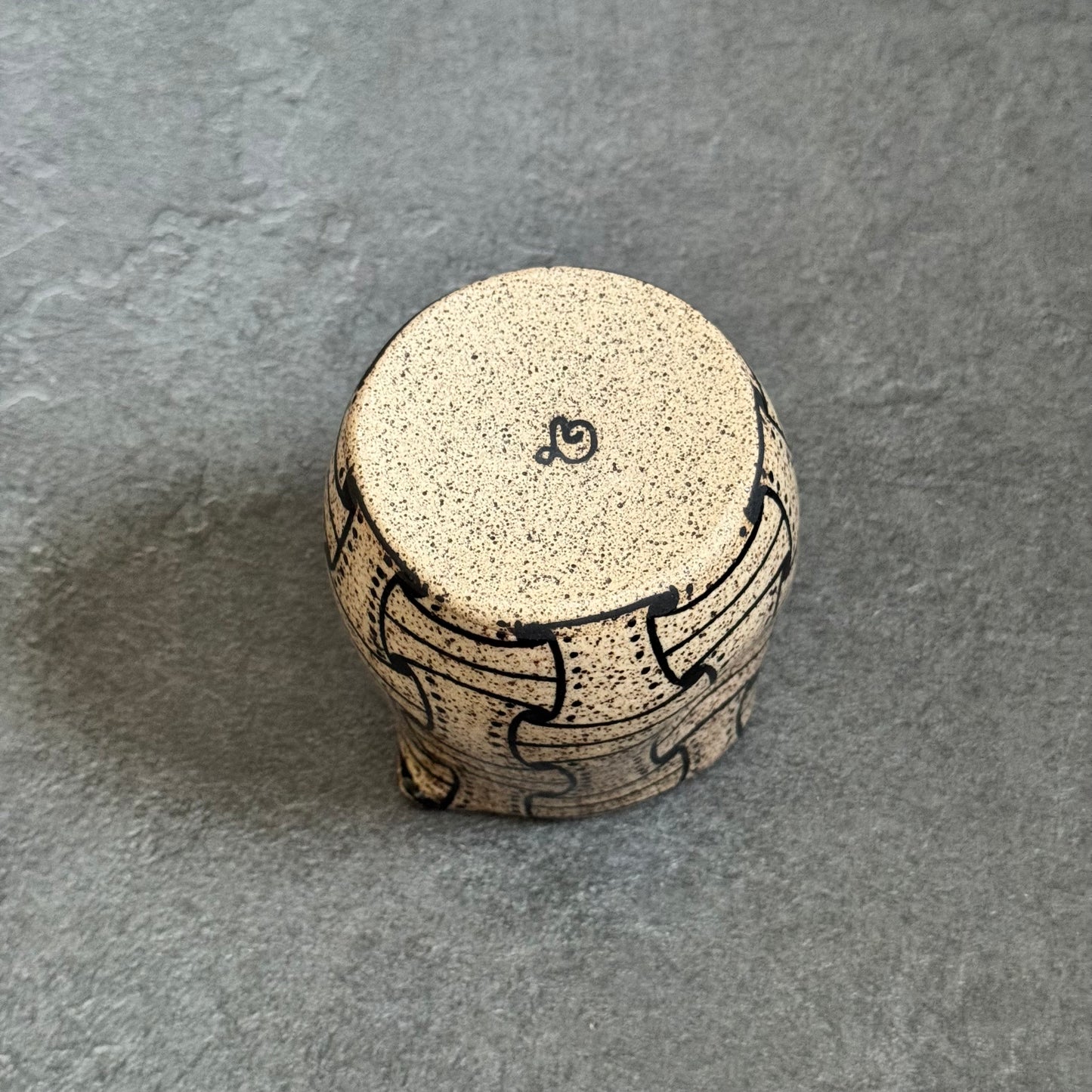 Heart Cup with Woven Ribbon Tangle